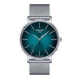 Buy Shop Tissot Everytime Gent Green Dial Silver Mesh Bracelet Watch for Men - T143.410.11.091.00 USA Online