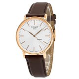 Buy Shop Tissot Everytime Gent Silver Dial Brown Leather Strap Watch for Men - T143.410.36.011.00 USA Online