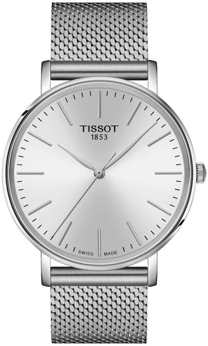 Buy Shop Tissot Everytime Gent Silver Dial Silver Mesh Bracelet Watch for Men - T143.410.11.011.00 USA Online