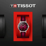 Buy Shop Tissot Everytime Lady Burgundy Dial Burgundy Leather Strap Watch for Women - T143.210.17.331.00 USA Online