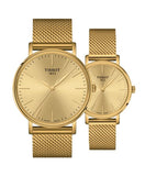 Buy Shop Tissot Everytime Lady Gold Dial Gold Mesh Bracelet Watch for Women - T143.210.33.021.00 USA Online