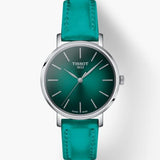 Buy Shop Tissot Everytime Lady Green Dial Green Leather Strap Watch for Women - T143.210.17.091.00 USA Online