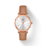 Buy Shop Tissot Everytime Lady Silver Dial Brown Leather Strap Watch for Women - T143.210.36.011.00 USA Online