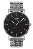 Buy Shop Tissot Everytime Large Black Dial Silver Mesh Bracelet Watch For Men - T109.610.11.077.00 USA Online