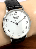 Buy Shop Tissot Everytime Large White Dial Black Leather Strap Watch For Men - T109.610.16.032.00 USA Online