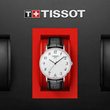 Buy Shop Tissot Everytime Large White Dial Black Leather Strap Watch For Men - T109.610.16.032.00 USA Online