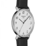 Buy Shop Tissot Everytime Large White Dial Black Leather Strap Watch For Men - T109.610.16.032.00 USA Online