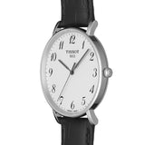 Buy Shop Tissot Everytime Large White Dial Black Leather Strap Watch For Men - T109.610.16.032.00 USA Online