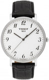 Buy Shop Tissot Everytime Large White Dial Black Leather Strap Watch For Men - T109.610.16.032.00 USA Online
