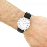 Buy Shop Tissot Everytime Medium White Dial Black Leather Strap Watch For Men - T109.410.16.033.01 USA Online