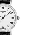 Buy Shop Tissot Everytime Medium White Dial Black Leather Strap Watch For Men - T109.410.16.033.01 USA Online