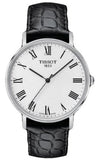 Buy Shop Tissot Everytime Medium White Dial Black Leather Strap Watch For Men - T109.410.16.033.01 USA Online