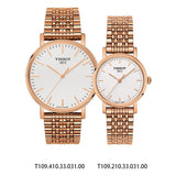 Buy Shop Tissot Everytime Medium White Dial Rose Gold Mesh Bracelet Watch For Men - T109.410.33.031.00 USA Online