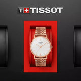 Buy Shop Tissot Everytime Medium White Dial Rose Gold Mesh Bracelet Watch For Men - T109.410.33.031.00 USA Online