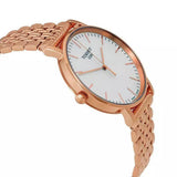 Buy Shop Tissot Everytime Medium White Dial Rose Gold Mesh Bracelet Watch For Men - T109.410.33.031.00 USA Online