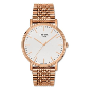 Buy Shop Tissot Everytime Medium White Dial Rose Gold Mesh Bracelet Watch For Men - T109.410.33.031.00 USA Online