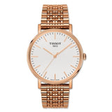 Buy Shop Tissot Everytime Medium White Dial Rose Gold Mesh Bracelet Watch For Men - T109.410.33.031.00 USA Online