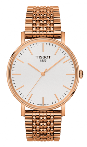 Buy Shop Tissot Everytime Medium White Dial Rose Gold Mesh Bracelet Watch For Men - T109.410.33.031.00 USA Online
