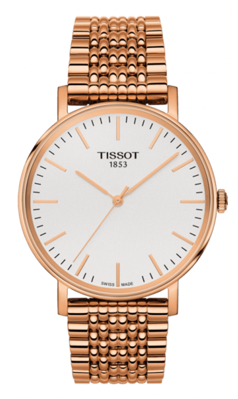 Buy Shop Tissot Everytime Medium White Dial Rose Gold Mesh Bracelet Watch For Men - T109.410.33.031.00 USA Online