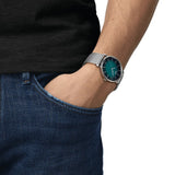 Buy Shop Tissot Everytime Gent Green Dial Silver Mesh Bracelet Watch for Men - T143.410.11.091.00 USA Online