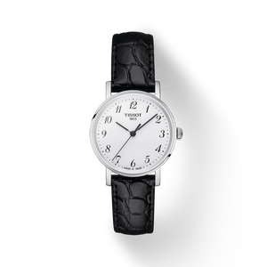 Buy Shop Tissot Everytime Small White Dial Black Leather Strap Watch For Women - T109.210.16.032.00 USA Online
