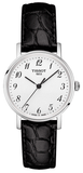 Buy Shop Tissot Everytime Small White Dial Black Leather Strap Watch For Women - T109.210.16.032.00 USA Online