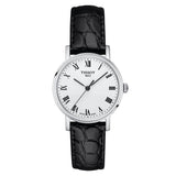 Buy Shop Tissot Everytime Small White Dial Black Leather Strap Watch For Women - T109.210.16.033.00 USA Online