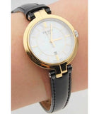 Buy Shop Tissot Flamingo Mother of Pearl White Dial Black Leather Strap Watch For Women - T094.210.26.111.00 USA Online