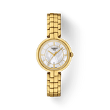 Buy Shop Tissot Flamingo Mother of Pearl White Dial Gold Steel Strap Watch For Women - T094.210.33.111.00 USA Online