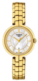 Buy Shop Tissot Flamingo Mother of Pearl White Dial Gold Steel Strap Watch For Women - T094.210.33.111.00 USA Online