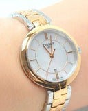 Buy Shop Tissot Flamingo Mother of Pearl White Dial Two Tone Steel Strap Watch For Women - T094.210.22.111.01 USA Online