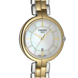 Buy Shop Tissot Flamingo Mother of Pearl White Dial Two Tone Steel Strap Watch For Women - T094.210.22.111.01 USA Online