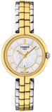 Buy Shop Tissot Flamingo Mother of Pearl White Dial Two Tone Steel Strap Watch For Women - T094.210.22.111.01 USA Online