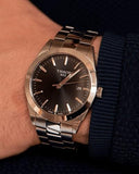 Buy Shop Tissot Gentleman Black Dial Silver Steel Strap Watch For Men - T127.410.11.051.00 USA Online