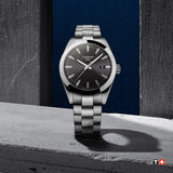 Buy Shop Tissot Gentleman Black Dial Silver Steel Strap Watch For Men - T127.410.11.051.00 USA Online