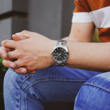 Buy Shop Tissot Gentleman Black Dial Silver Steel Strap Watch For Men - T127.410.11.051.00 USA Online