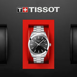 Buy Shop Tissot Gentleman Black Dial Silver Steel Strap Watch For Men - T127.410.11.051.00 USA Online