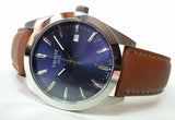 Buy Shop Tissot Gentleman Blue Dial Brown Leather Strap Watch For Men - T127.410.16.041.00 USA Online