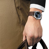 Buy Shop Tissot Gentleman Blue Dial Brown Leather Strap Watch For Men - T127.410.16.041.00 USA Online