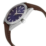 Buy Shop Tissot Gentleman Blue Dial Brown Leather Strap Watch For Men - T127.410.16.041.00 USA Online