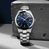 Buy Shop Tissot Gentleman Blue Dial Silver Steel Strap Watch For Men - T127.410.11.041.00 USA Online