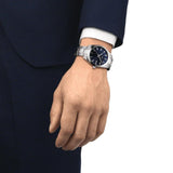 Buy Shop Tissot Gentleman Blue Dial Silver Steel Strap Watch For Men - T127.410.11.041.00 USA Online