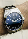 Tissot Gentleman Blue Dial Silver Steel Strap Watch For Men - T127.410.11.041.00