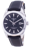 Buy Shop Tissot Gentleman Powermatic 80 Silicium Black Dial Black Leather Strap Watch For Men - T127.407.16.051.00 USA Online
