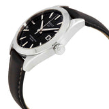 Buy Shop Tissot Gentleman Powermatic 80 Silicium Black Dial Black Leather Strap Watch For Men - T127.407.16.051.00 USA Online