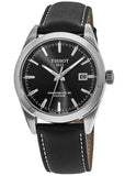 Buy Shop Tissot Gentleman Powermatic 80 Silicium Black Dial Black Leather Strap Watch For Men - T127.407.16.051.00 USA Online