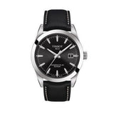 Buy Shop Tissot Gentleman Powermatic 80 Silicium Black Dial Black Leather Strap Watch For Men - T127.407.16.051.00 USA Online