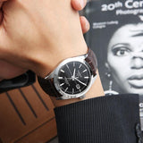 Buy Shop Tissot Gentleman Powermatic 80 Silicium Black Dial Brown Leather Strap Watch For Men - T127.407.16.051.01 USA Online