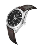 Buy Shop Tissot Gentleman Powermatic 80 Silicium Black Dial Brown Leather Strap Watch For Men - T127.407.16.051.01 USA Online