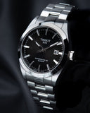 Buy Shop Tissot Gentleman Powermatic 80 Silicium Black Dial Silver Steel Strap Watch For Men - T127.407.11.051.00 USA Online